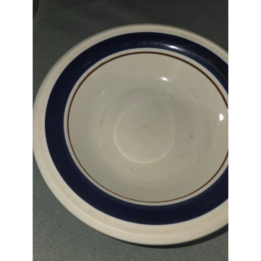 Westminster Blue Mist Cereal Bowls Set of 2 Japan Stoneware Blue White Brown